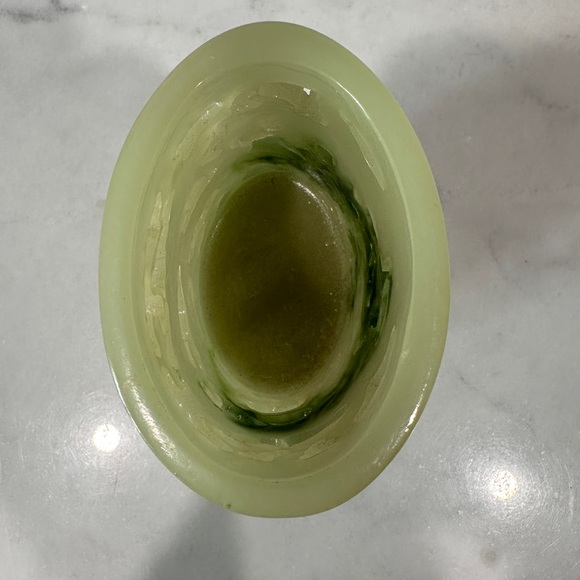 Chinese Carved Imitation Jadeite Candle / Pen Holder – Dragon Motif - Picture 5 of 9